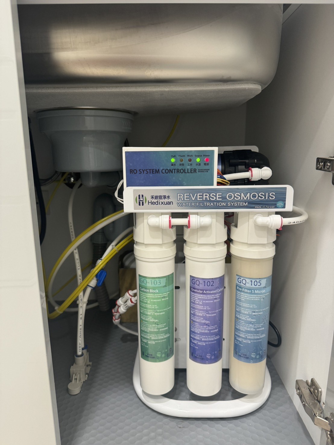 台中淨水器安裝案例 新房安裝EGQ-6601 先生經現場試喝沒有異味，毅然決然下單安裝-禾迪宣 Hedixuan | 淨水客製化、廚下淨水器、淨水器選擇推薦，滿足飲用水需求、生飲淨水工坊、RO機、台中淨水、新竹淨水、新北淨水、台南淨水，安裝淨水器