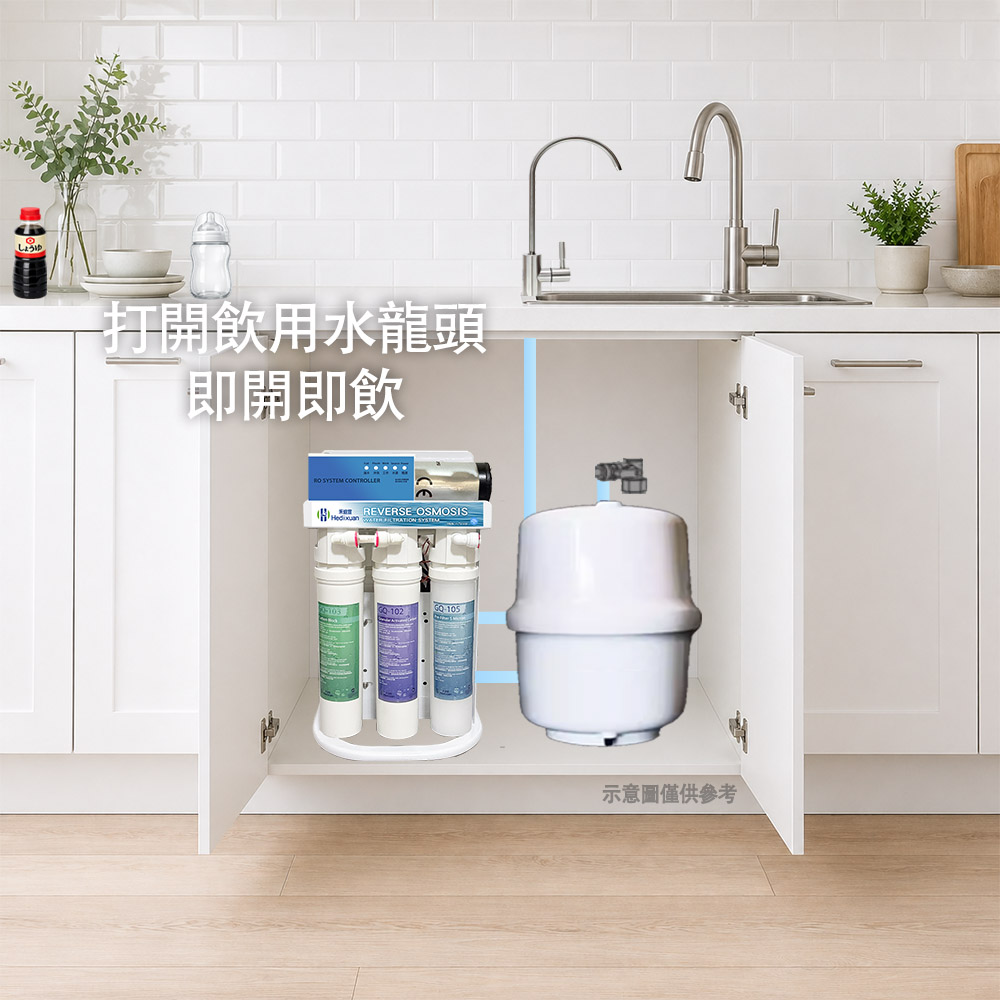 【禾迪宣】EGQ-75 廚下淨水過濾器,小資淨水型,歐盟Rohs濾材檢測通過、BSMI認證,75G過濾直出機型 台灣淨水器